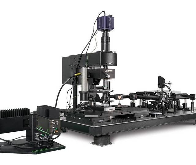 Caption: Based around PicoQuant’s state-of-the-art TCSPC system, the FLIM Upgrade installed on a Scientifica multiphoton microscope enables simultaneous fluorescence intensity and fluorescence lifetime imaging.